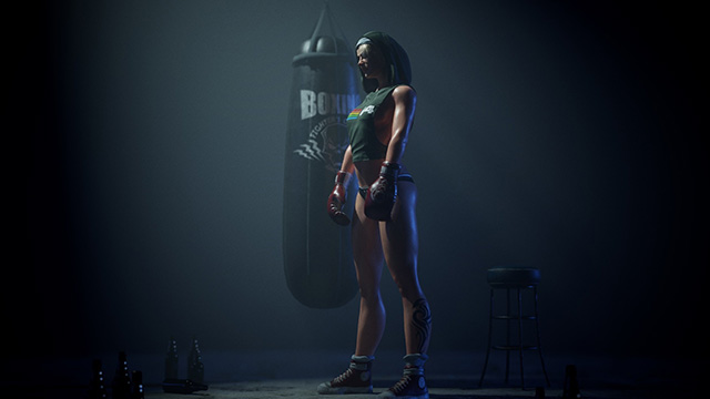 Boxer Girl Scene